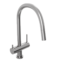 Смеситель для кухни Abelsberg Aera EMF71709CH c вытяжным изливом и возможностью подключения фильтра для воды, цвет глянцевый хром