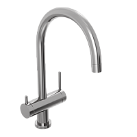 Смеситель для кухни Abelsberg Aera AWF70029CH c возможностью подключения фильтра для воды, цвет глянцевый хром