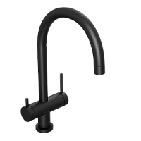 Смеситель для кухни Abelsberg Aera AWF70029MB с возможностью подключения фильтра для воды, цвет вулканический черный